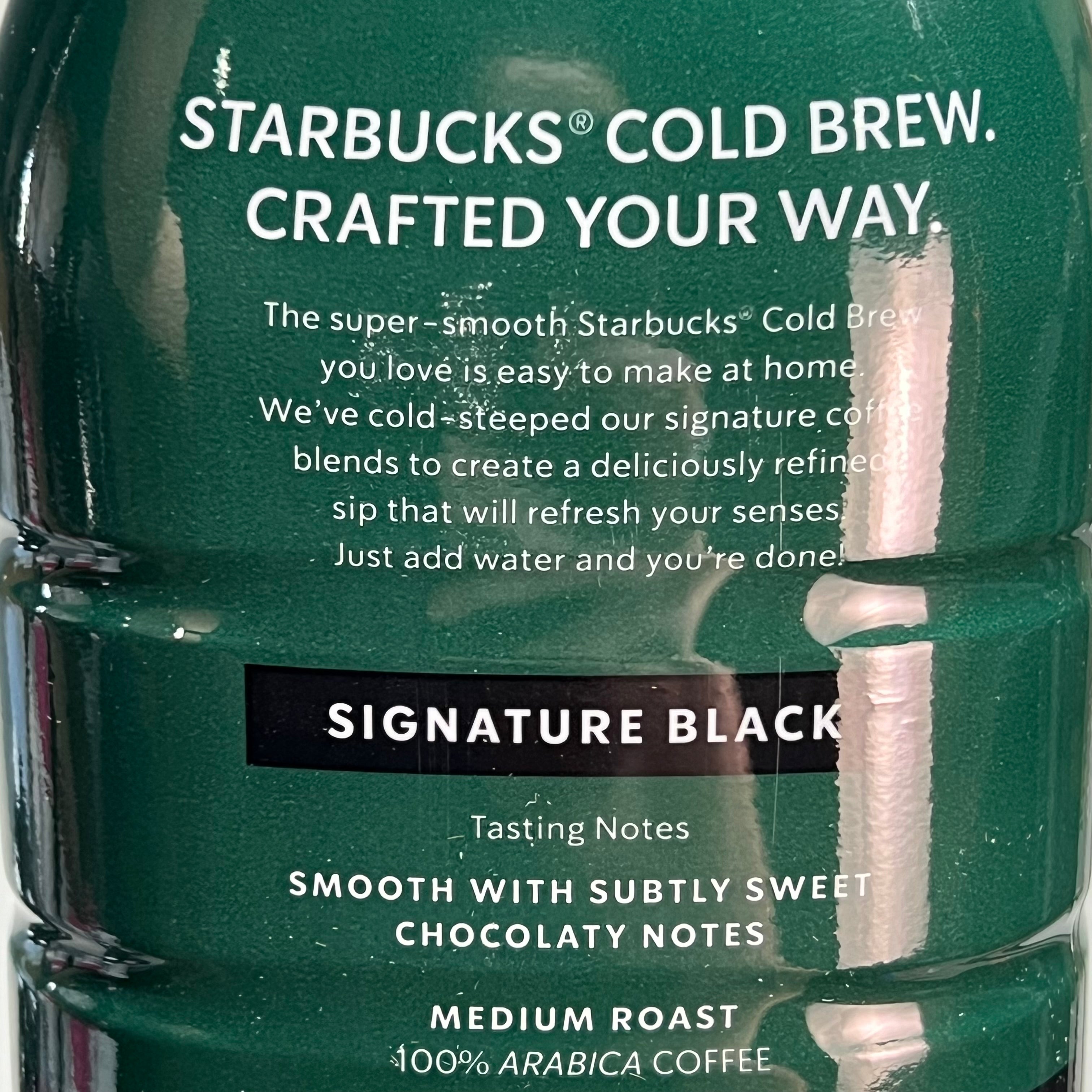 STARBUCKS (6 PACK) Cold Brew Concentrate Signature Black 32 fl oz BB 01/26