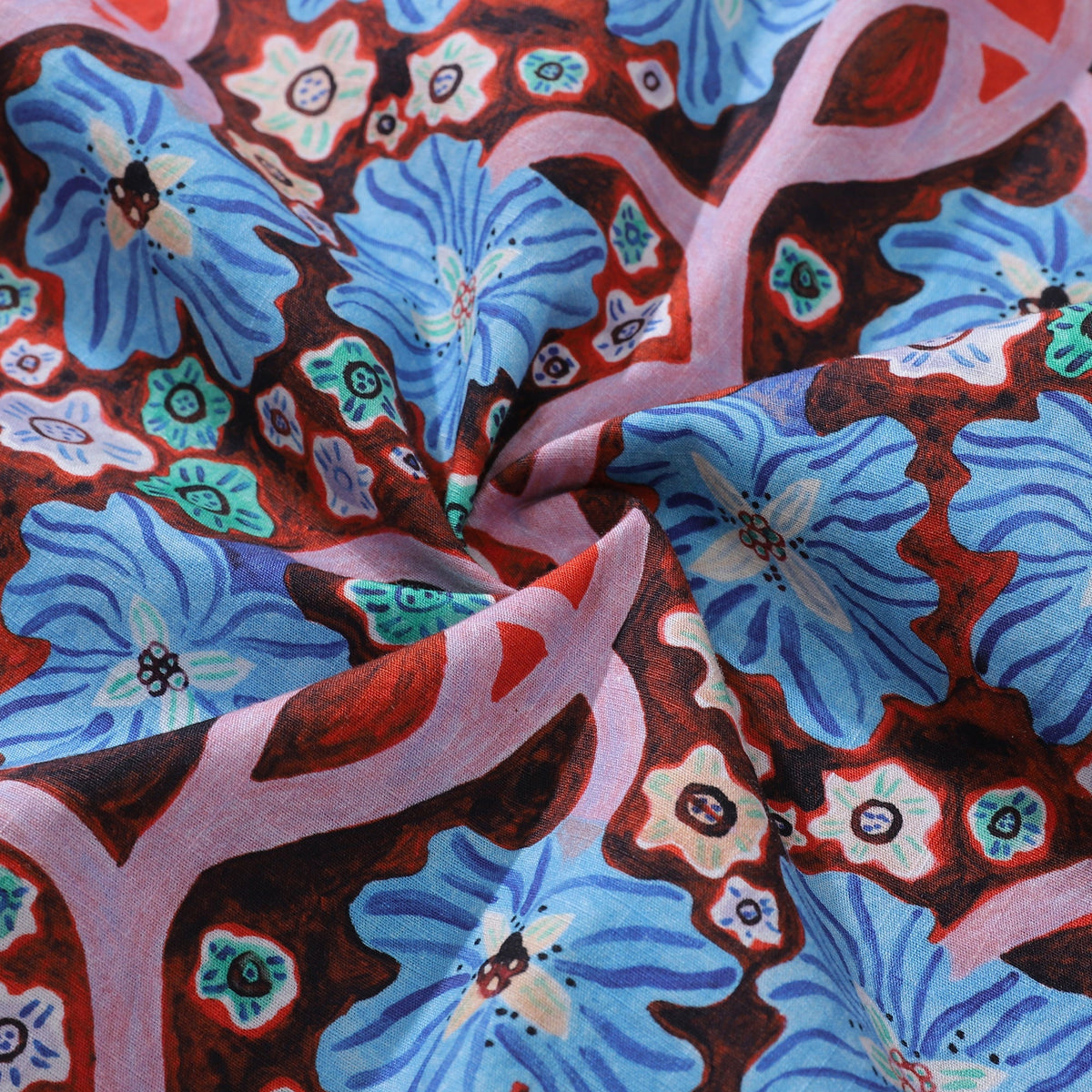 1940s Vintage Hawaiian Shirt For Men Midnight Garden Shirt Camp Collar 100% Cotton By Monika Forsberg