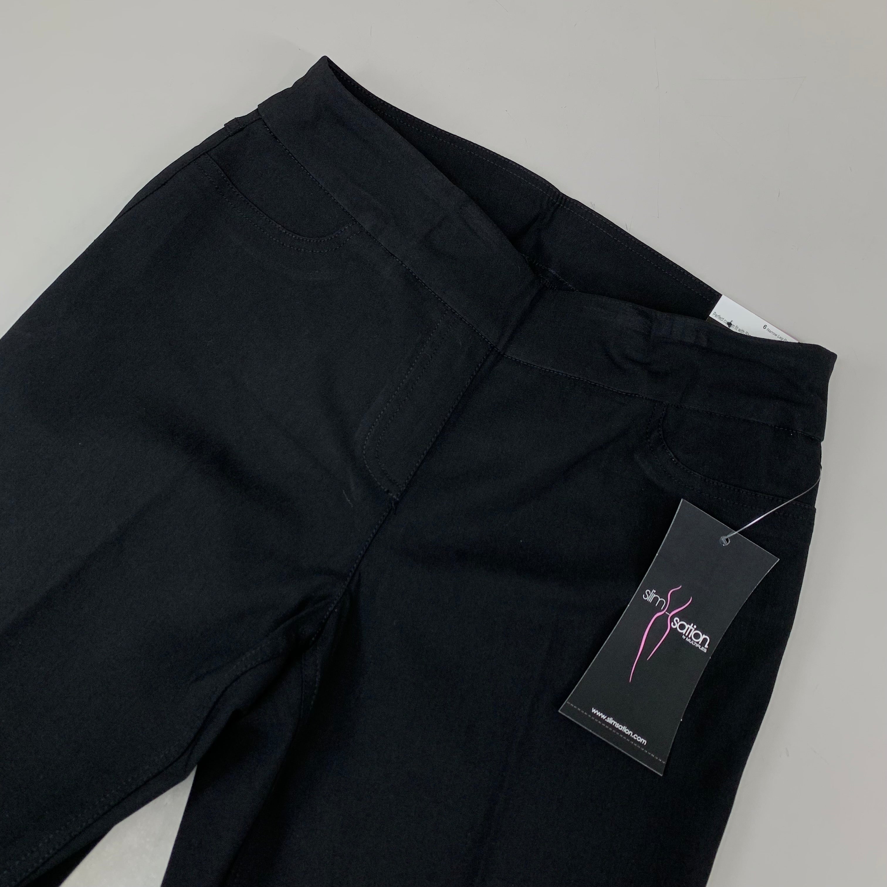 MULTIPLES Narrow Leg Pant  Petite Women's Sz 6 Black M2604P