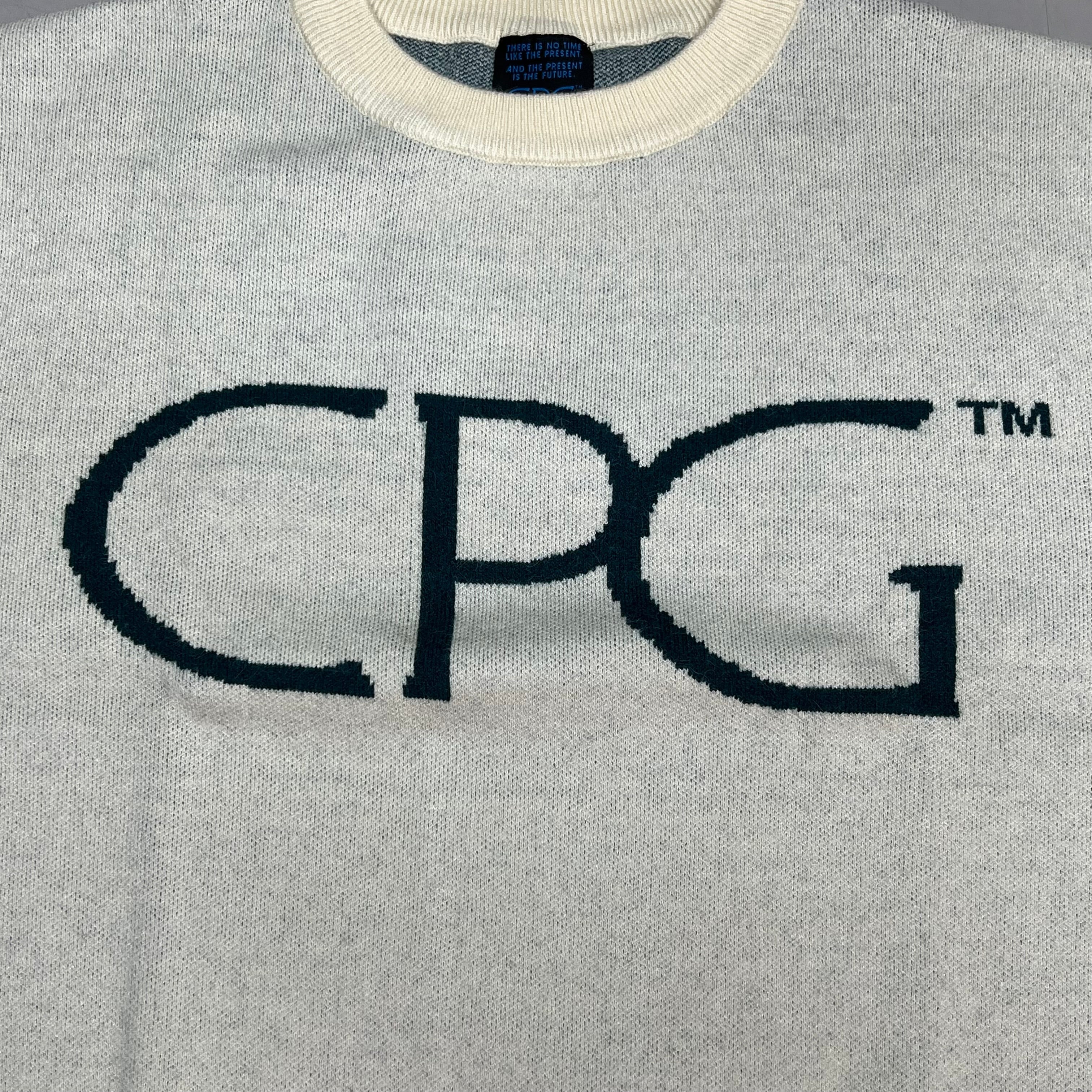 CPG CODEGRAPHY WORLDWIDE Sweater Women's Sz M Green/Crème WCPG-SWTR-NTRL-2022-3