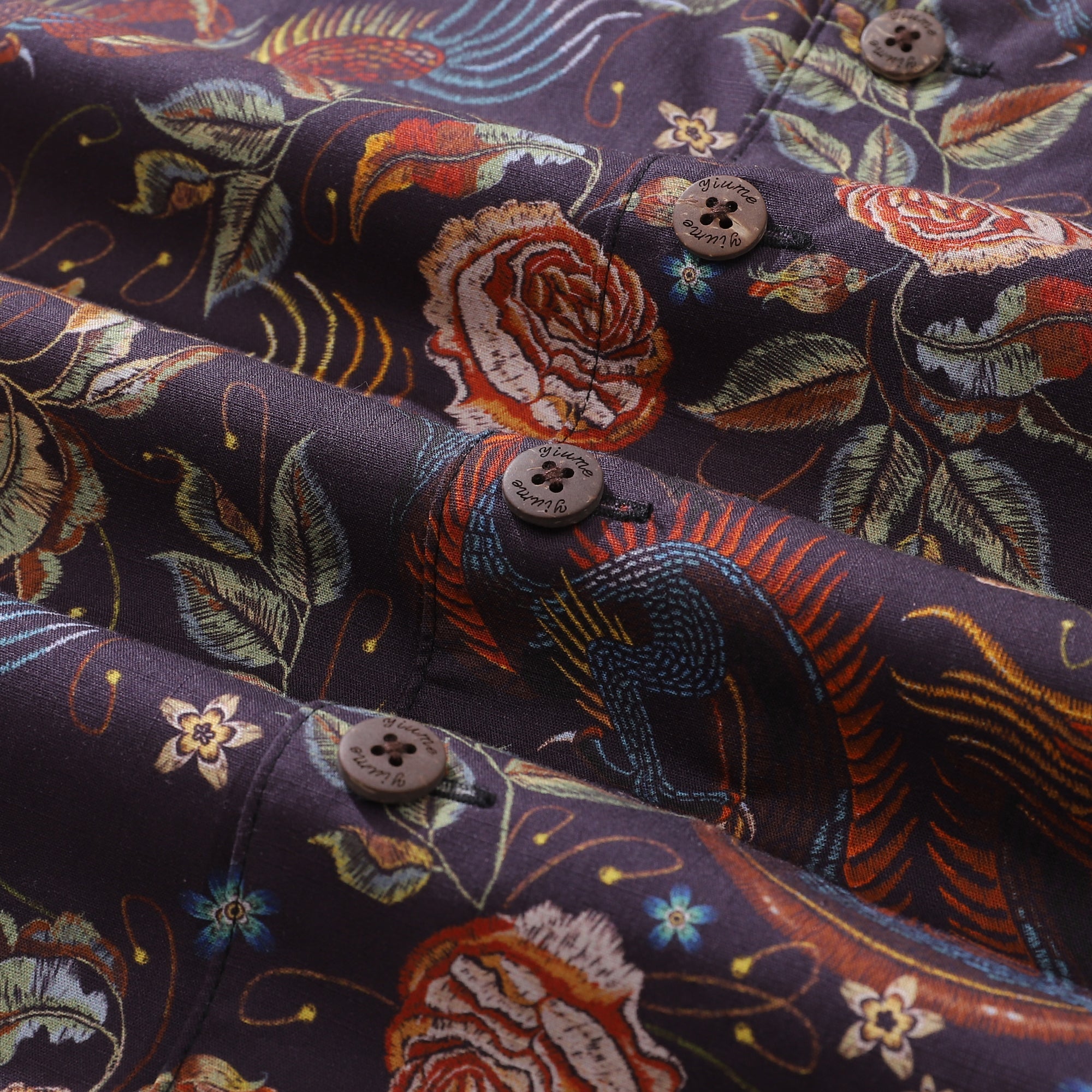 Hawaiian Shirt For Men Embroidered Dragon Pattern Shirt Camp Collar 100% Cotton By Sun
