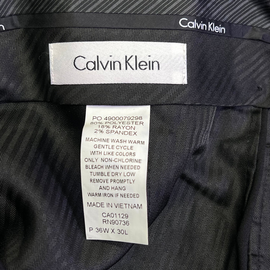 CALVIN KLEIN Slim Fit Slack Dress Pants Men's Sz 36W X 30L Black JMROPJJX0001