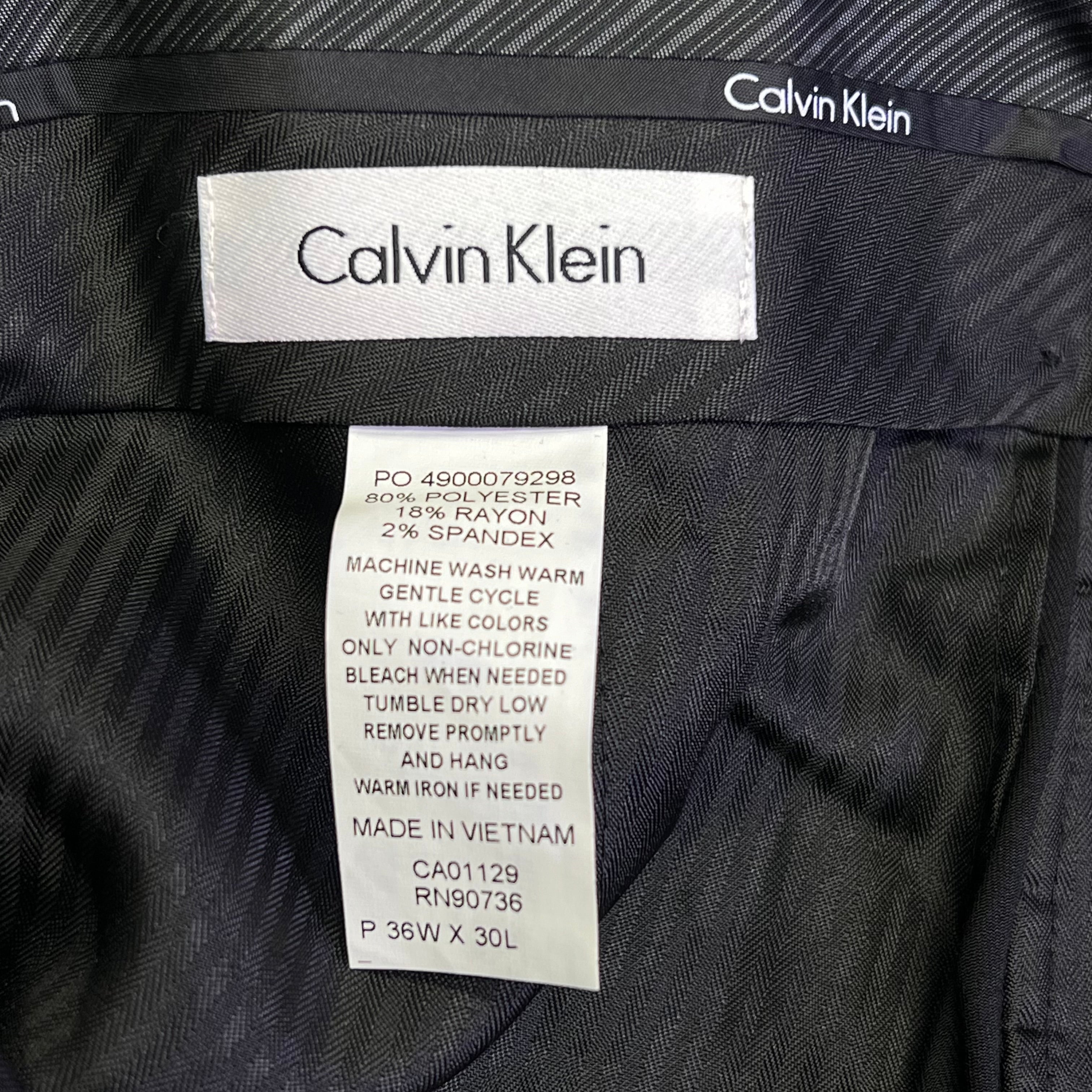 CALVIN KLEIN Slim Fit Slack Dress Pants Men's Sz 36W X 30L Black JMROPJJX0001