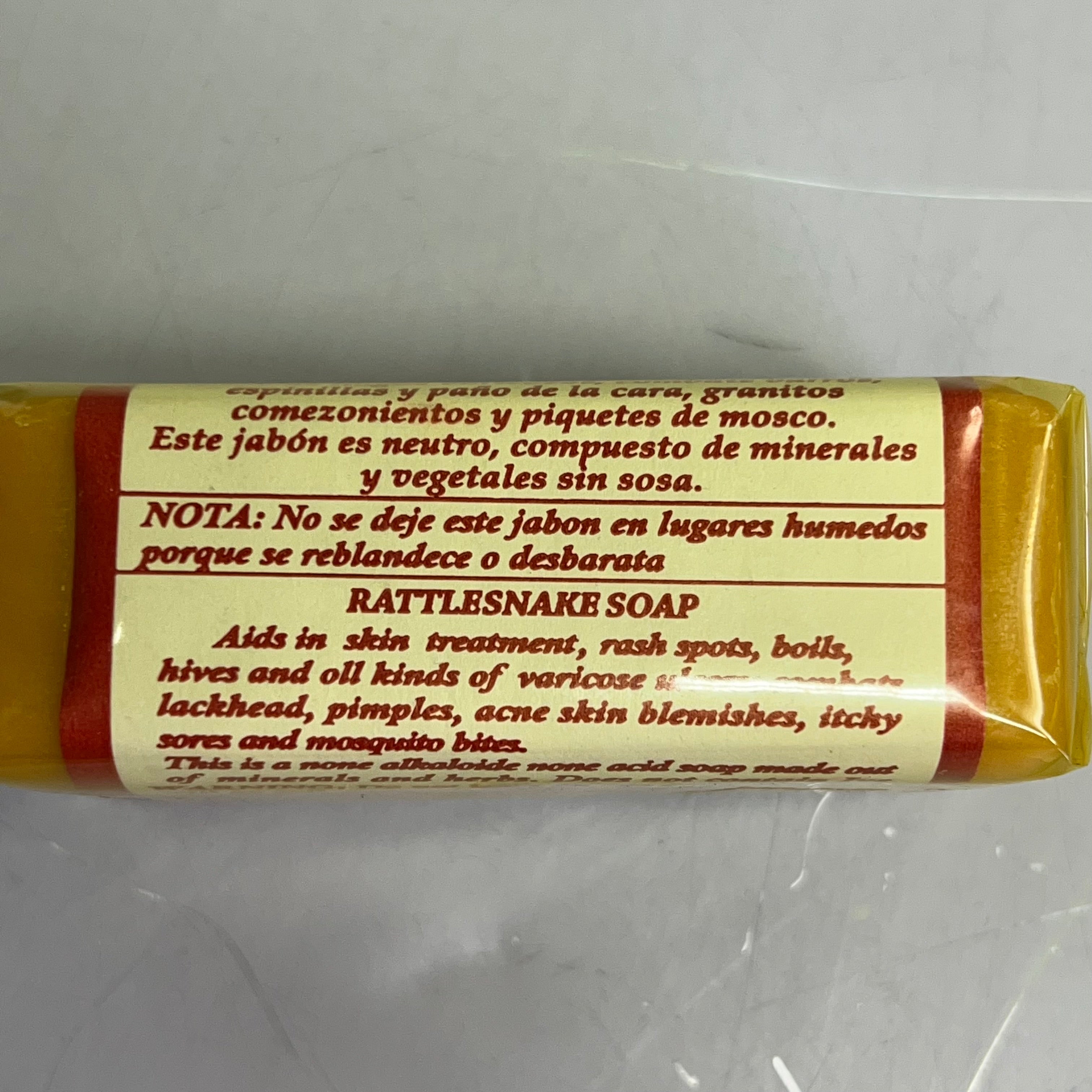 JABON DE ACEITE (3 PACK) Vibora De Cascabel Rattlesnake Soap 4.93 oz Yellow