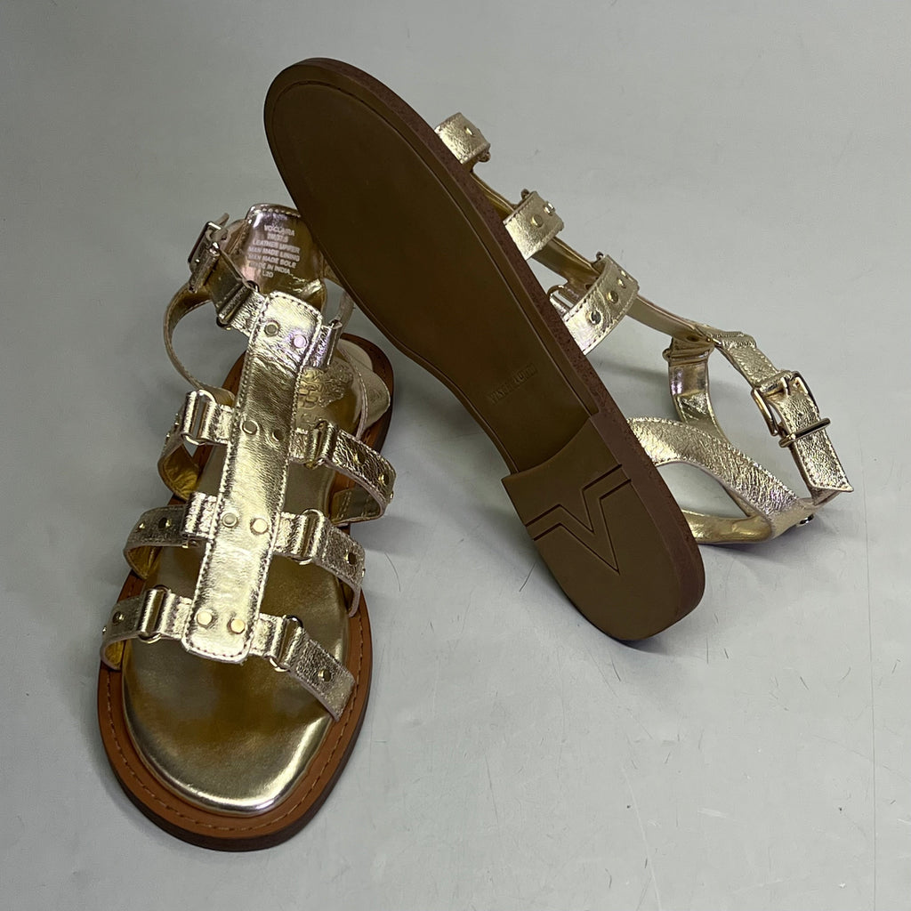 VINCE CAMUTO Leather Studded Gladiator Sandals Women's Sz 7.5M Egyptian Gold
