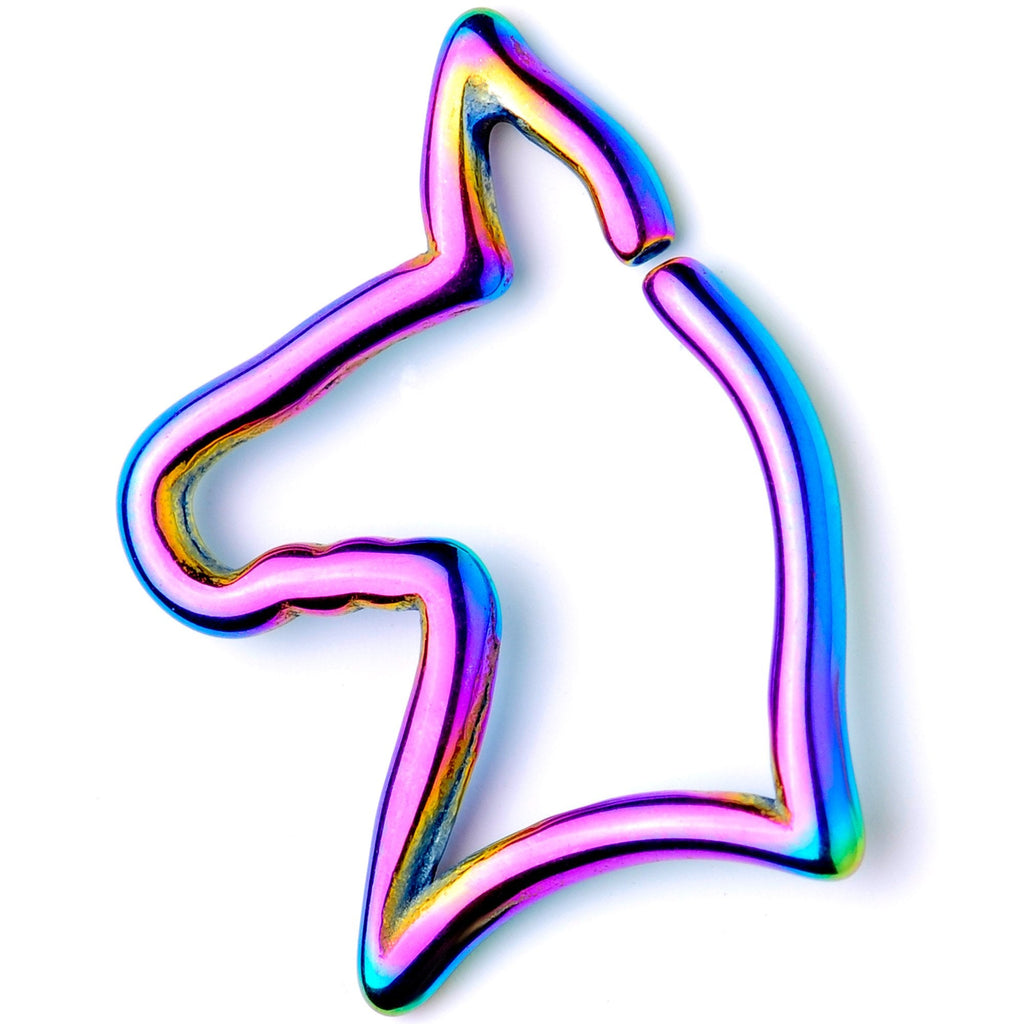 16G 5/16 Rainbow Darling Doggy Cartilage Closure Ring