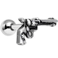 16G 1/4 Clear Gem Rockin' Revolver Gun Cartilage Tragus Earring
