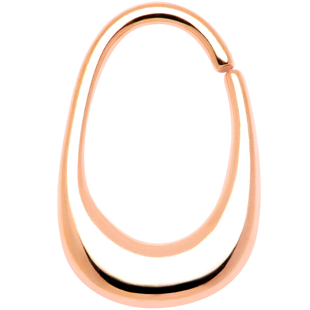 16G 5/16 Rose Gold Tone Oval Cartilage Tragus Daith