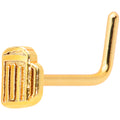 20G 5/16 Gold Tone Happy Hour Beer Mug L Shaped Nose Ring