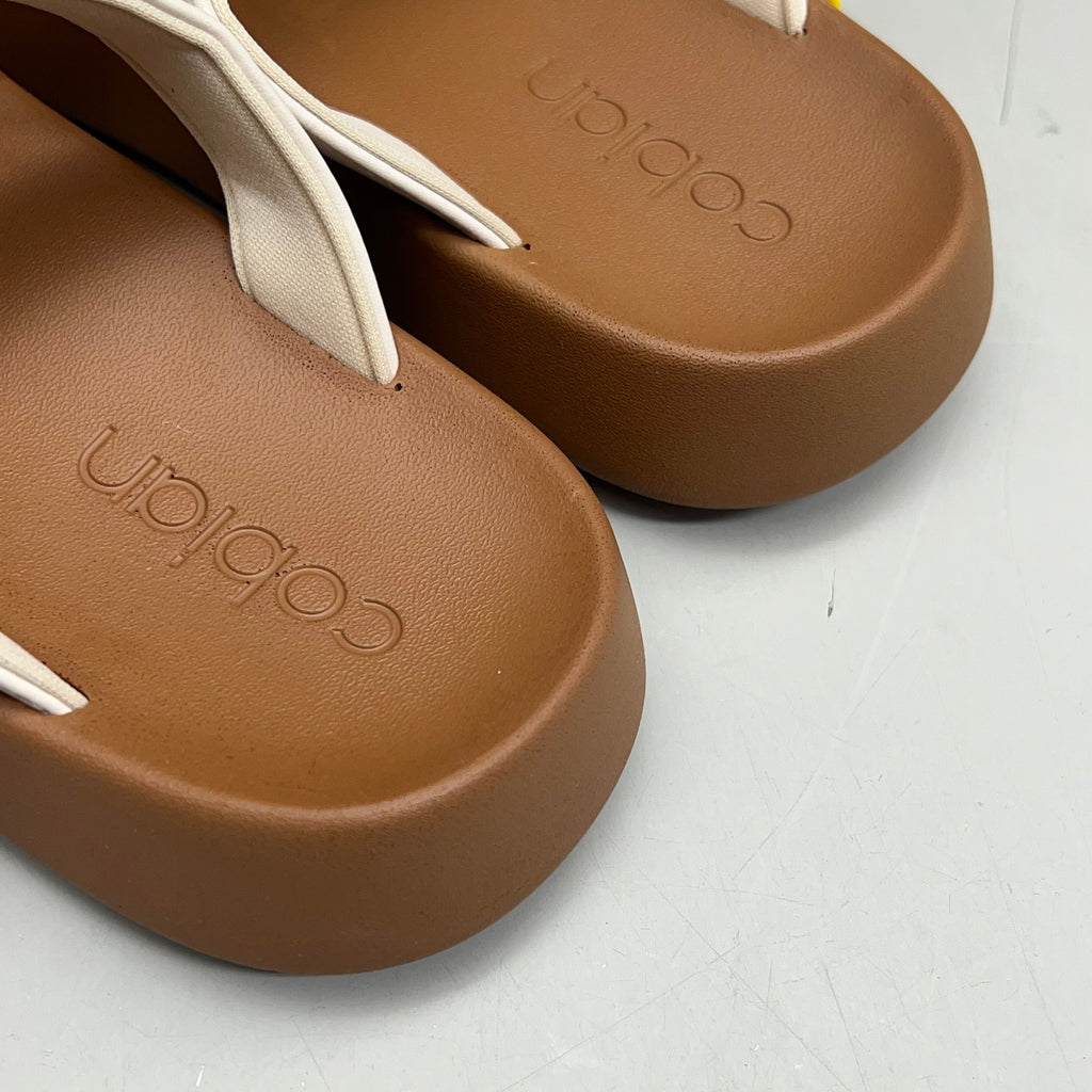 COBIAN Amalfi Synthetic Leather W/ Microfiber Lining Sandals Women's Sz 6, 35.5 EU Cream AMA25-110-6