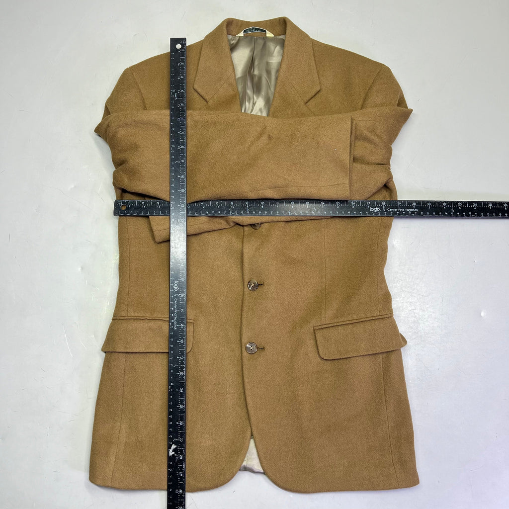 EVAN-PICONE Silk Lining Wool Outer Shell Blazer Men's Sz 36R Khaki Brown (Used)