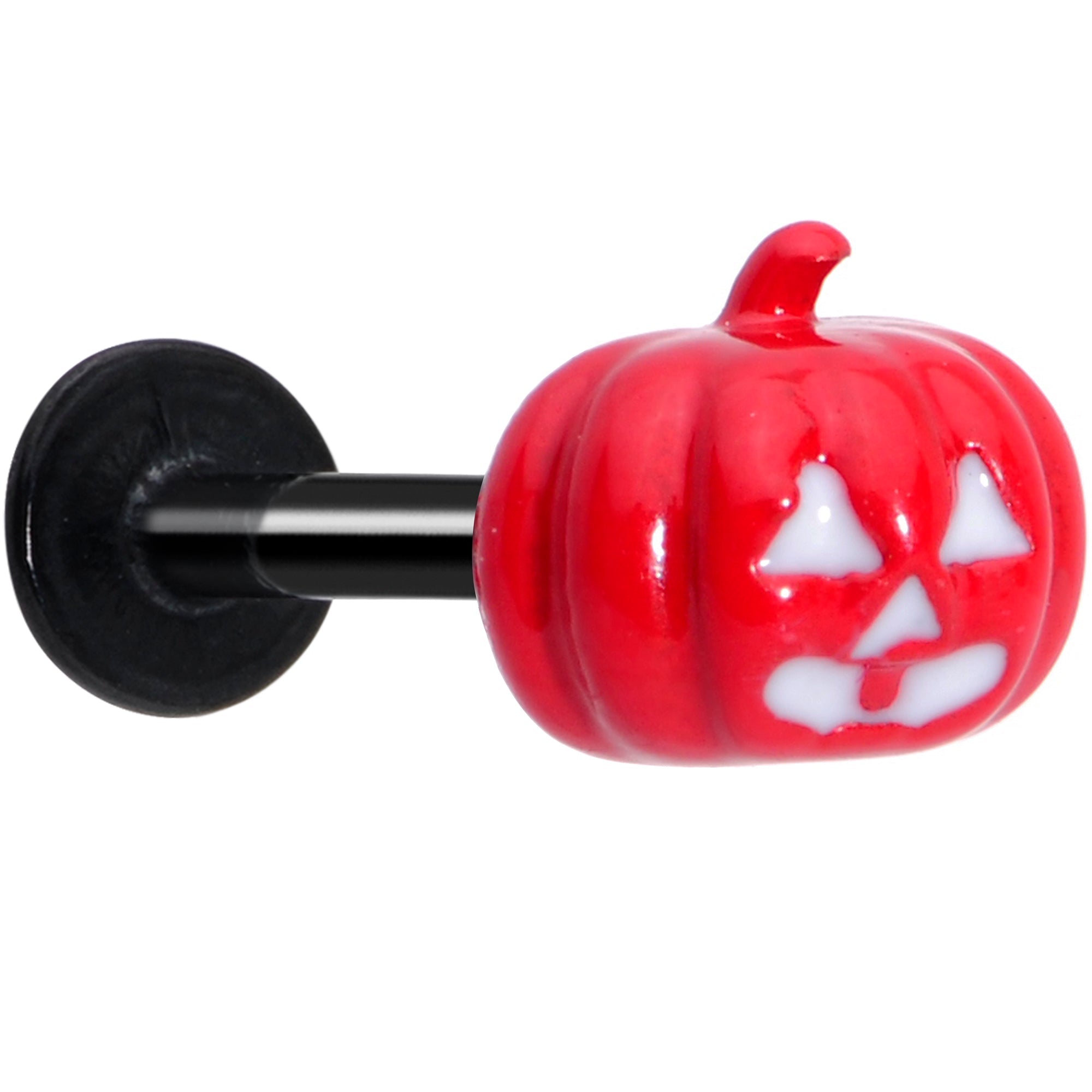 16G 5/16 Black Orange Pumpkin Halloween Labret Monroe Tragus