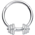 16G 3/8 Weightlifting Barbell Hinged Segment Ring