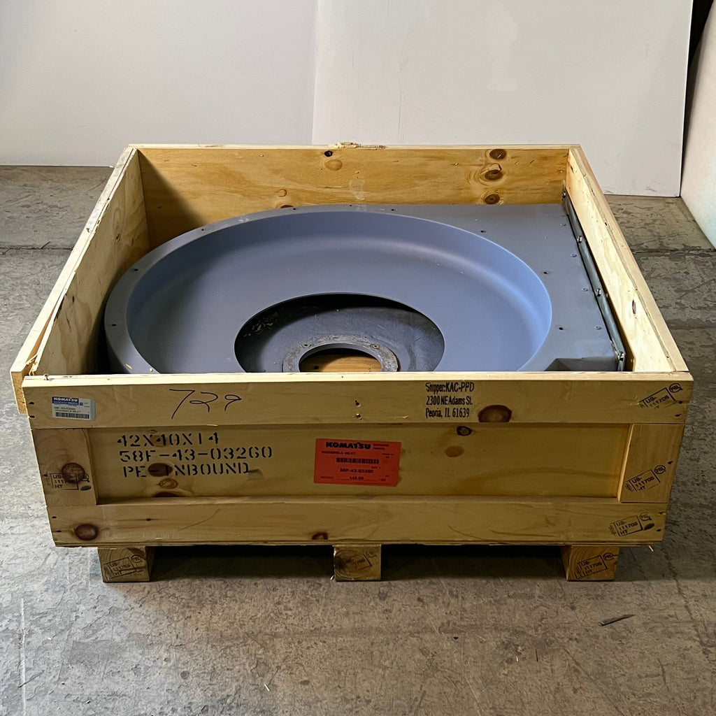 KOMATSU Housing a Inlet Sz 41.5" D x 8.5" H, Grey 58F-43-03260