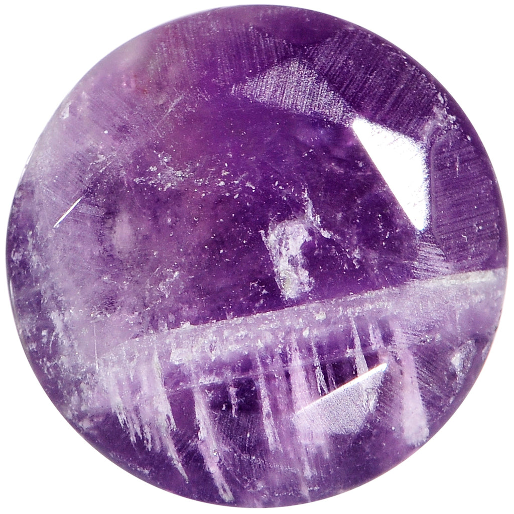 0G Purple Amethyst Saddle Plug Set