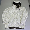 NORTH FACE Full Zip Elastic Waist Winter Coat Men's Sz L Honey Comb Pattern