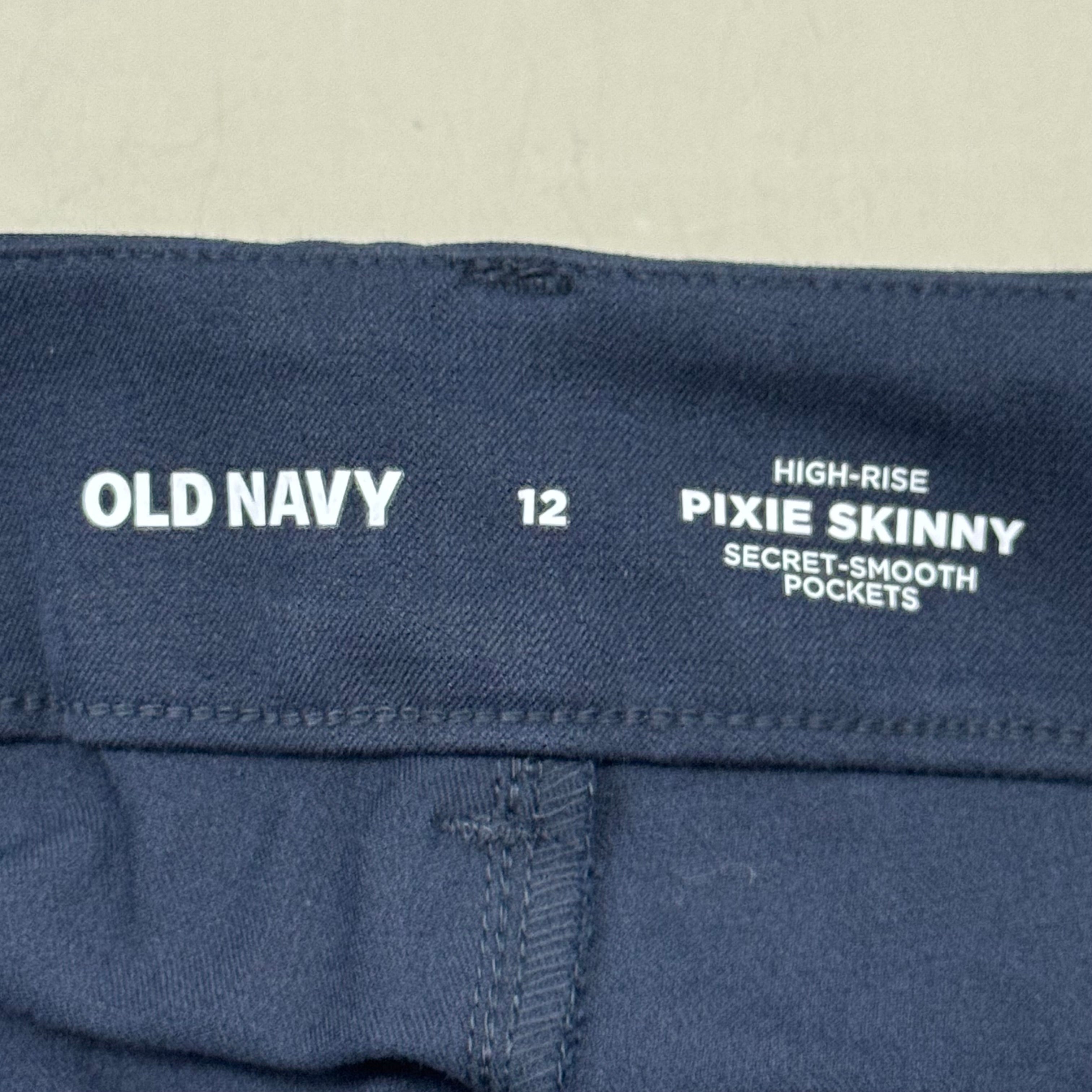 OLD NAVY High Waisted Pixie Skinny Ankle Pants Women's Sz 12 In The Navy 3139011958