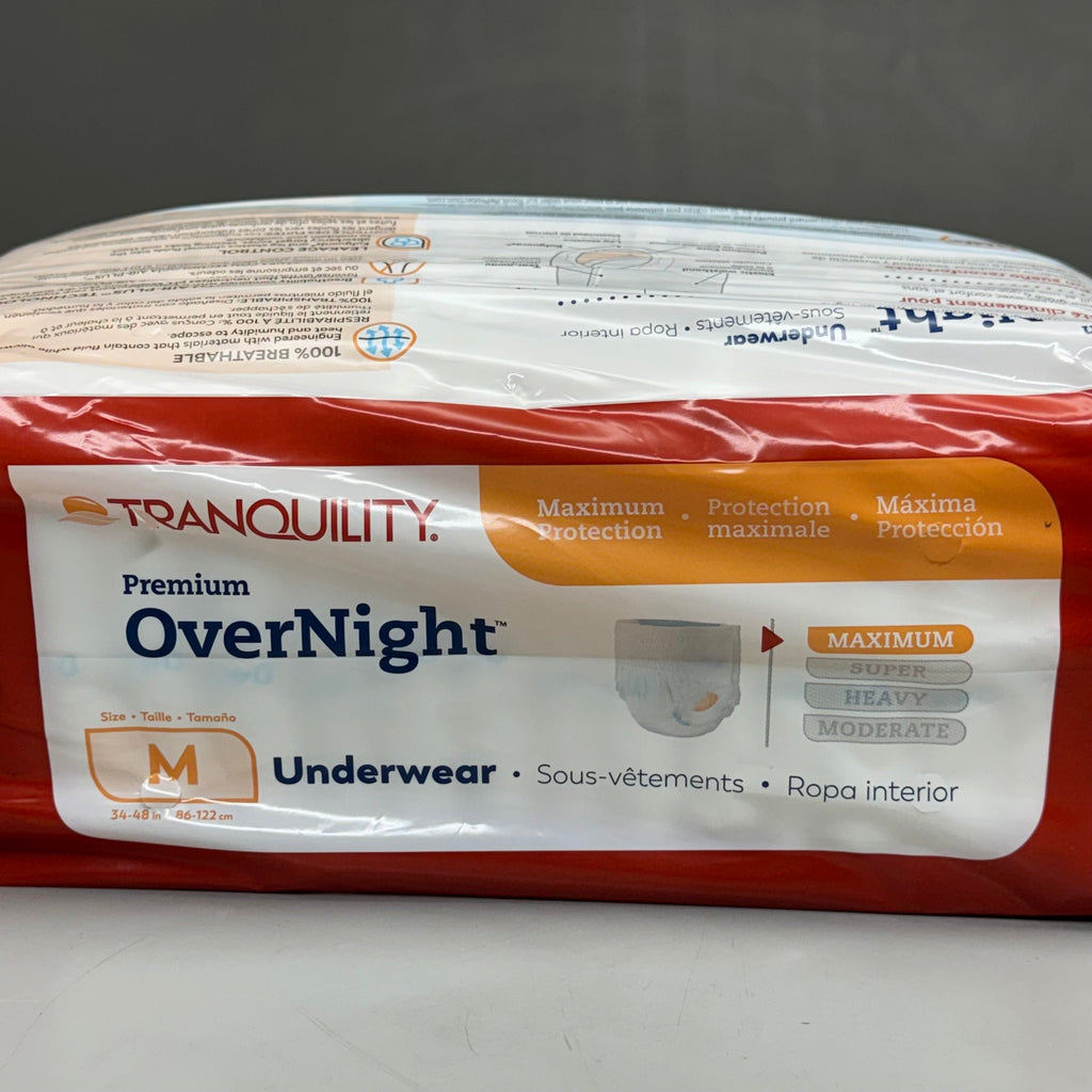 TRANQUILITY (2 PACK 36 Count) Disposable Overnight Underwear Size Medium 2115