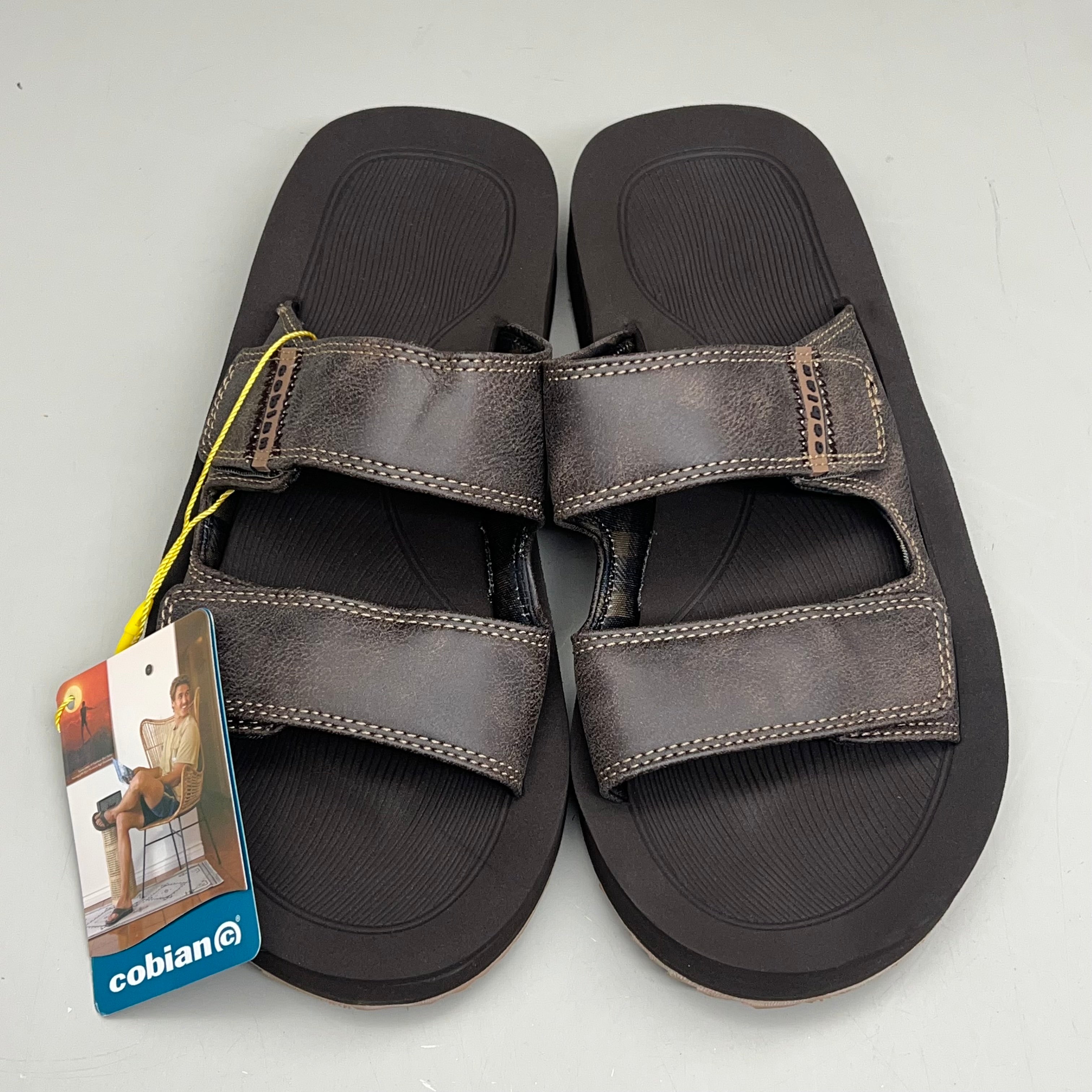 COBIAN Trestles Trek Slide EVA Top Sole Men's Sz 9, 41.5 Eu Chocolate TTS24-201-9