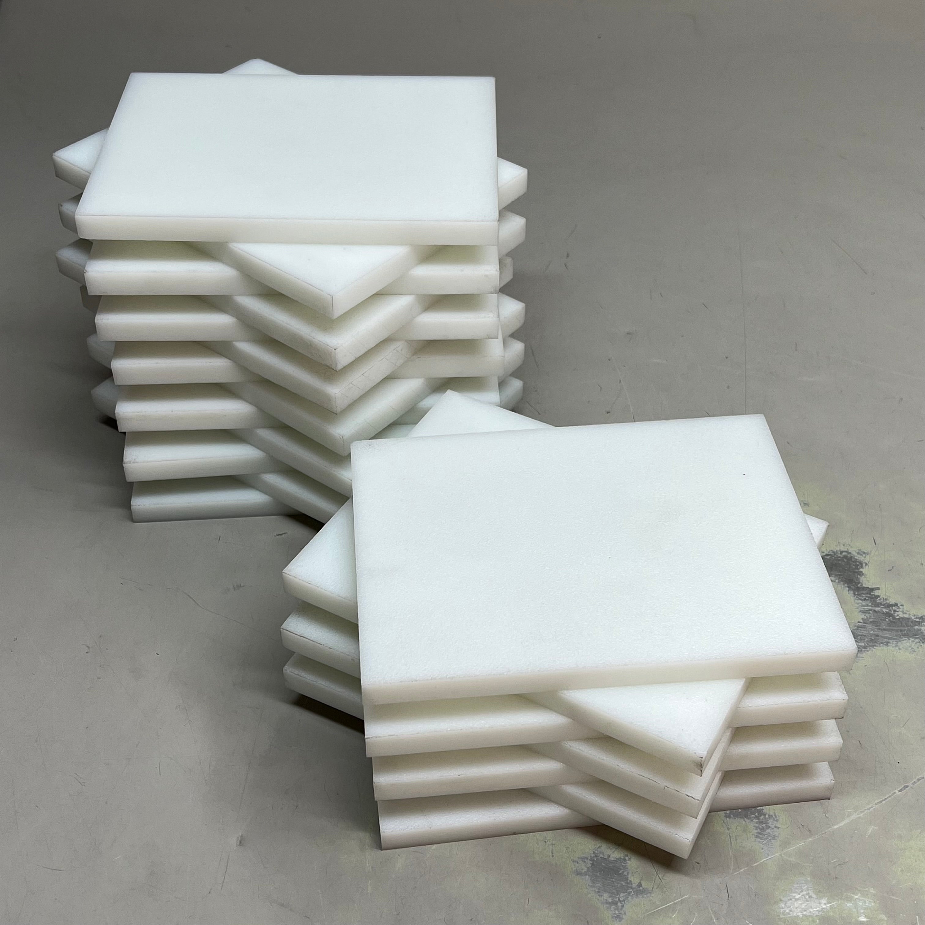 ULINE (20 PACK) High Density Polyethylene Sheets 7"x5" White