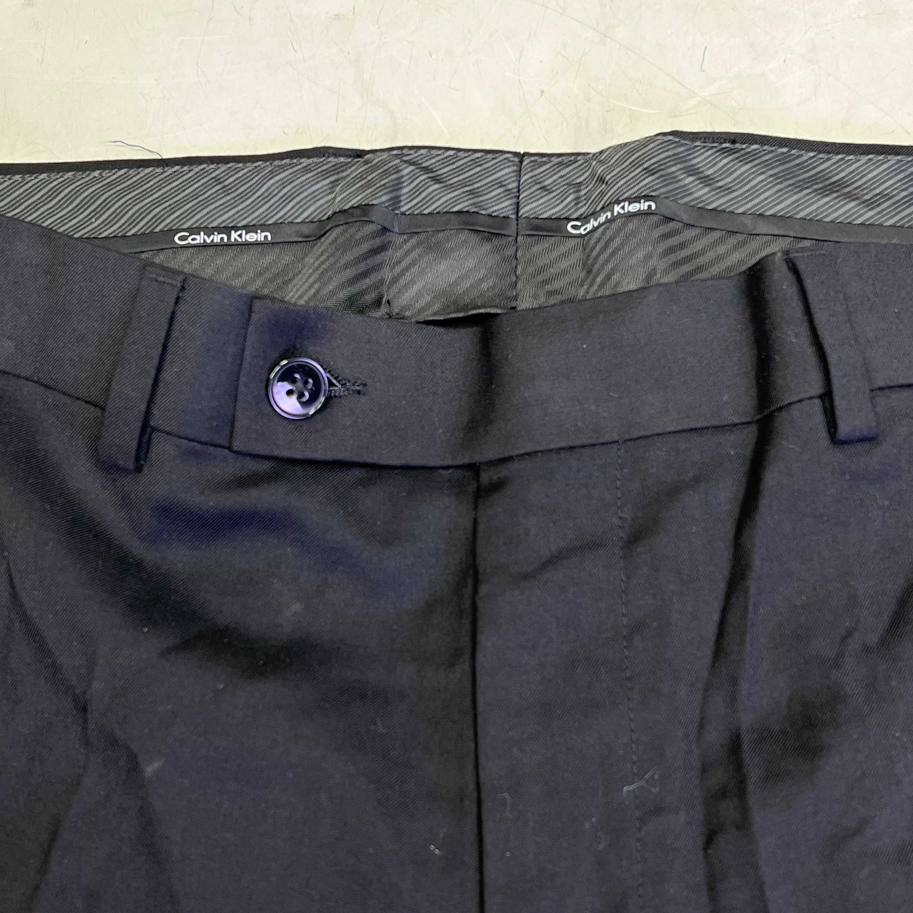 CALVIN KLEIN Slim Fit Slack Dress Pants Men's Sz 36W X 30L Black JMROPJJX0001