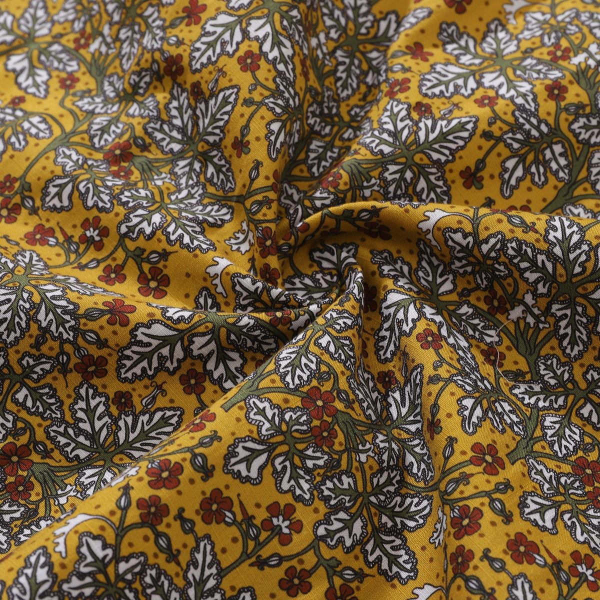 Men's Hawaiian Shirt Leaves and Flowers Print Cotton Button-down Short Sleeve Aloha Shirt By Yakima