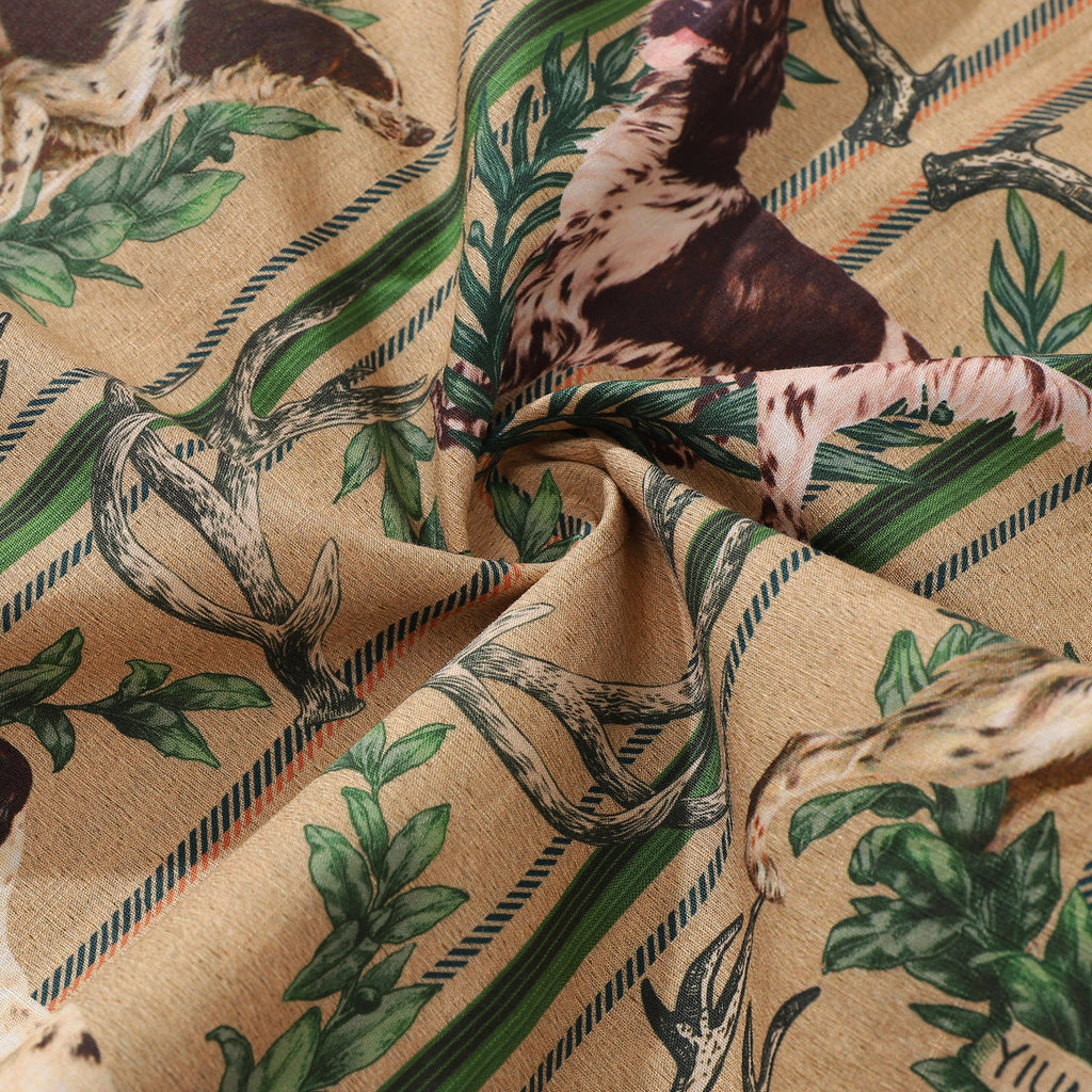 Hawaiian Shirt For Men Sleuth Hound Button-down Shirt Short Sleeve 100% Cotton Shirt By Yakima