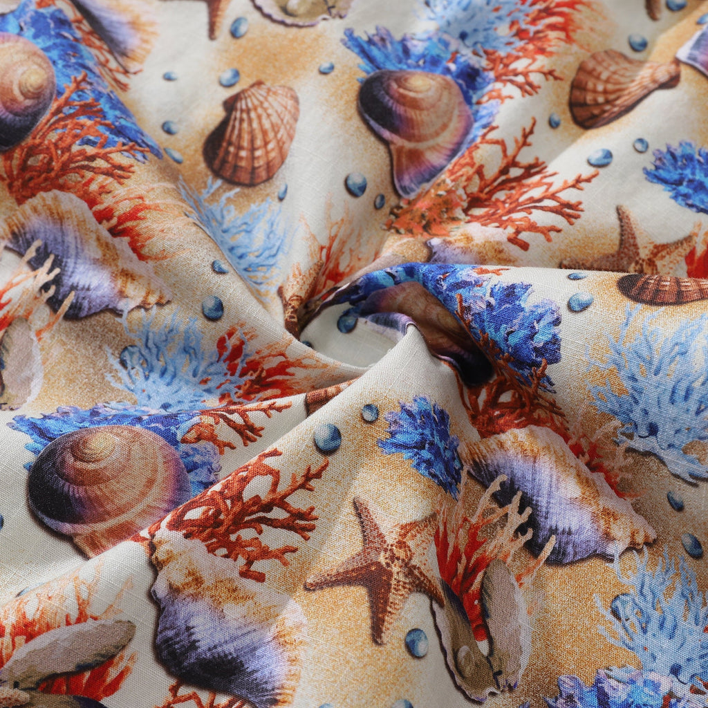 Hawaiian Shirt For Men Secrets of the Sea Shirt Camp Collar 100% Cotton By Yakima