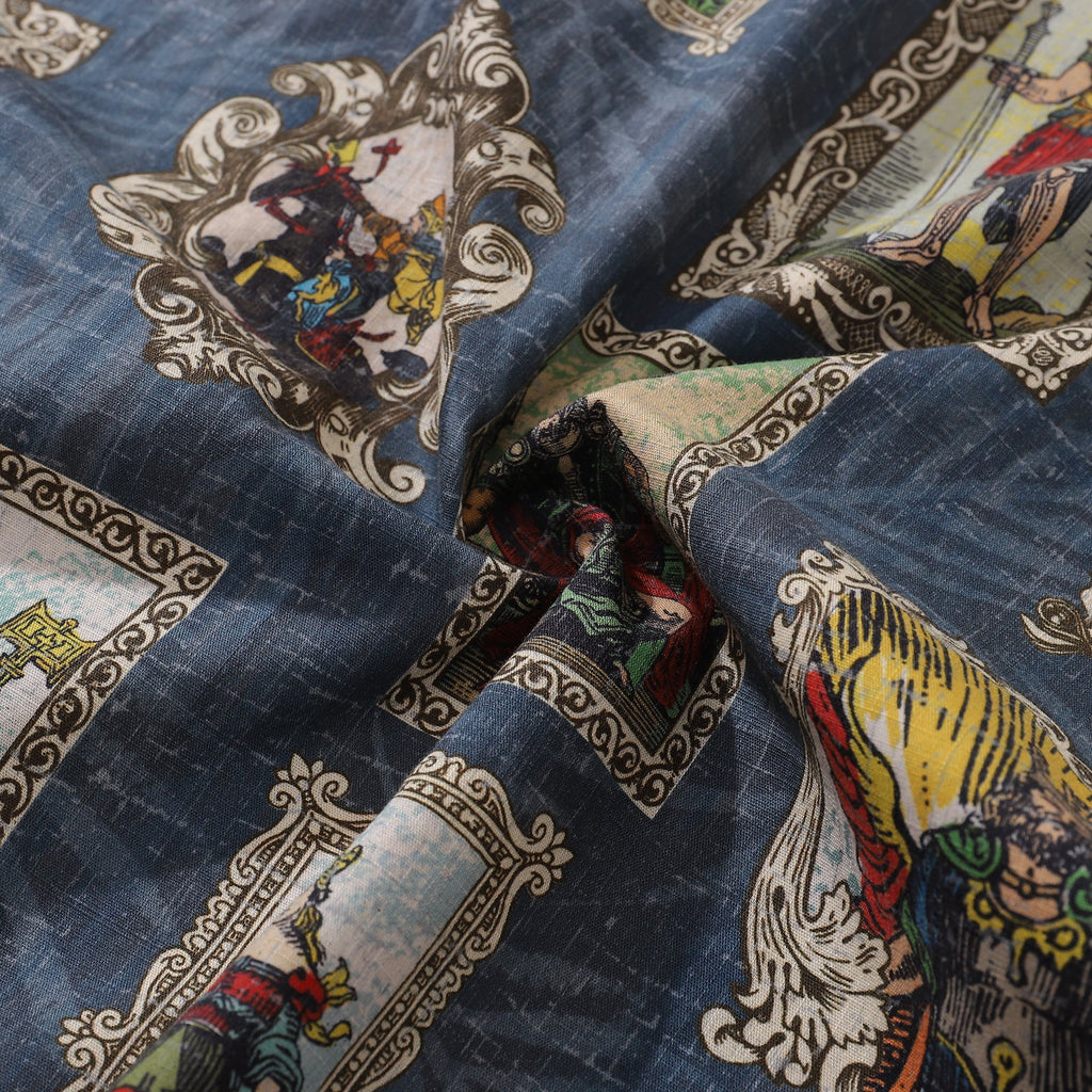 Hawaiian Shirt For Men The Twelve Main Gods Print Shirt Camp Collar 100% Cotton By Sun