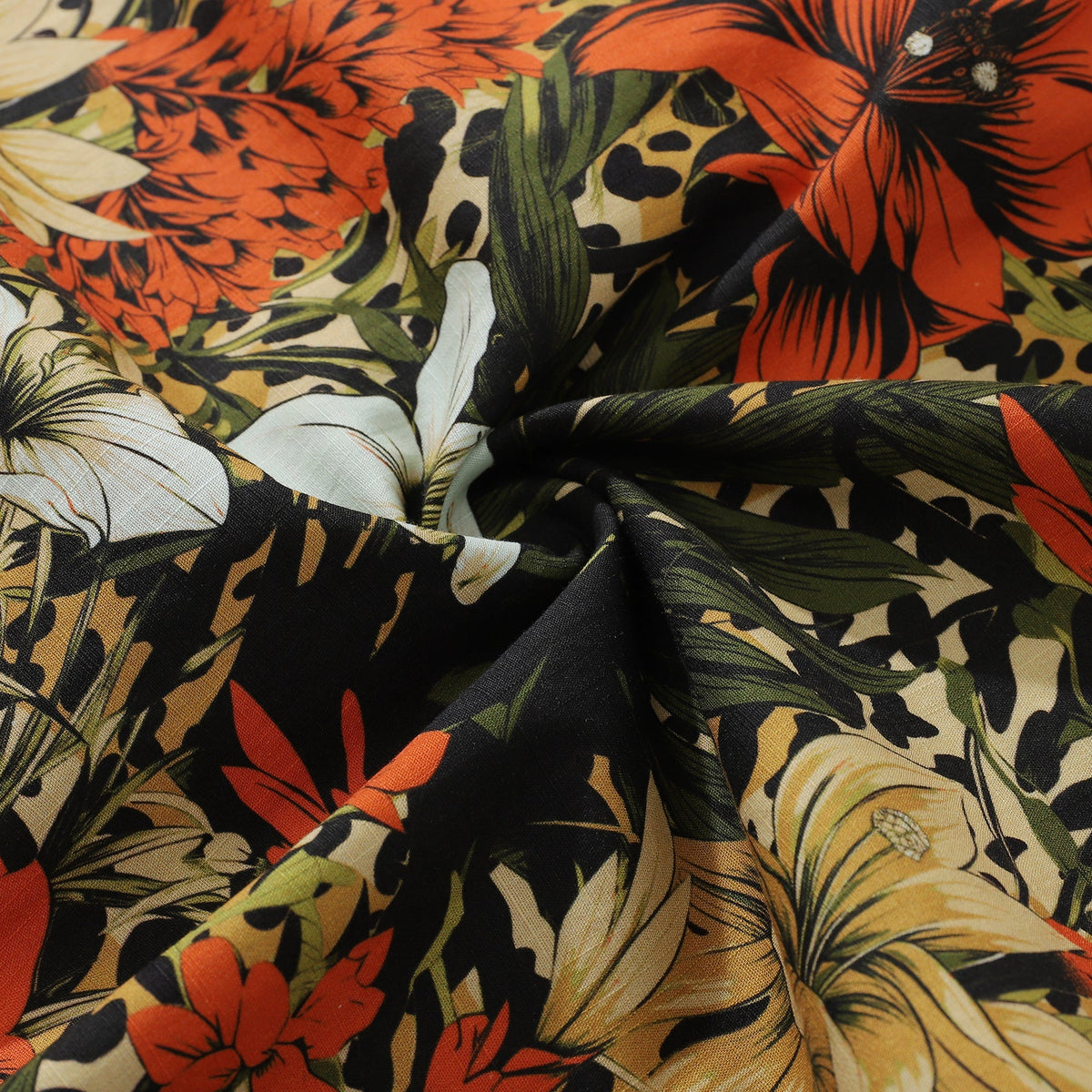 Hawaiian Shirt For Men Tropical Rhythm Button-down Short Sleeve 100% Cotton Shirt By Yeti