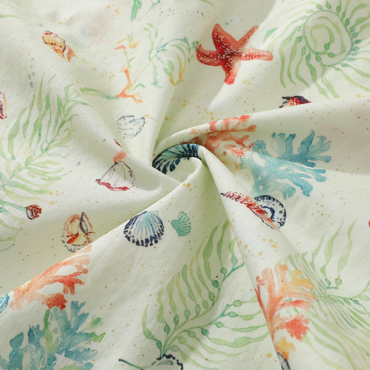 Hawaiian Shirt For Men Voices of the Shore Button-down Short Sleeve 100% Cotton Shirt By Seven