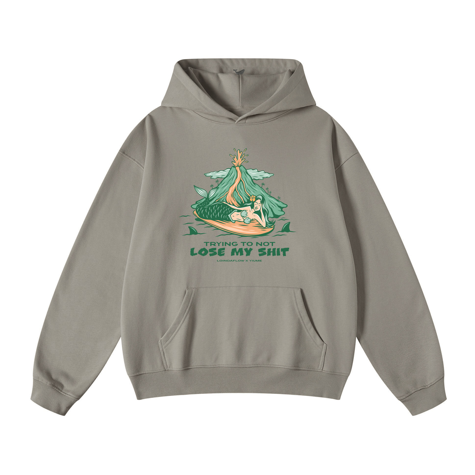 Hawaiian Hoodie For Men Hang Loose By Loindaflow Print Hoodie - CAMEL By Laihha Organna