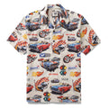 Hawaiian Shirt For Men Racing Flames Print Shirt Camp Collar 100% Cotton By Sun