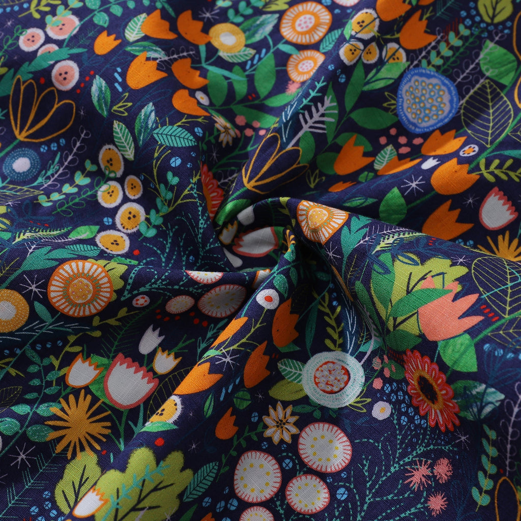 Floral Hawaiian Shirt For Men Button-down Short Sleeve 100% Cotton Shirt By Rachel Parker