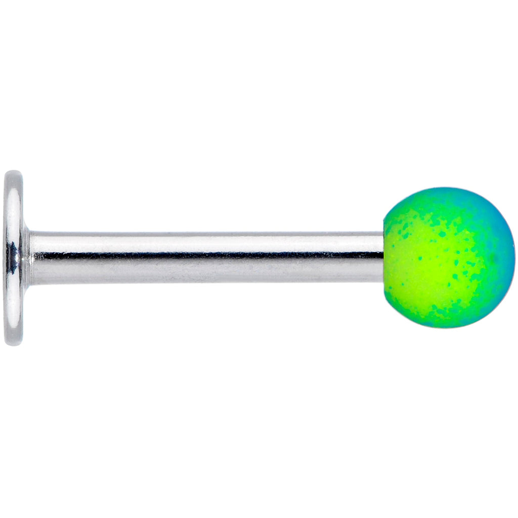 16G 5/16 Yellow Blue Ombre Soft Finish Labret Monroe Tragus