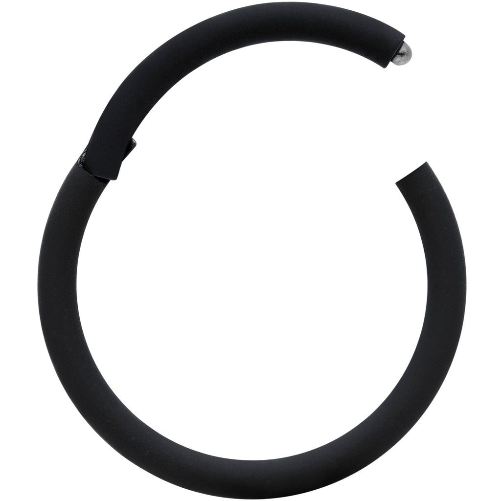 18G 3/8 Black Matte Cartilage Hinged Segment Ring