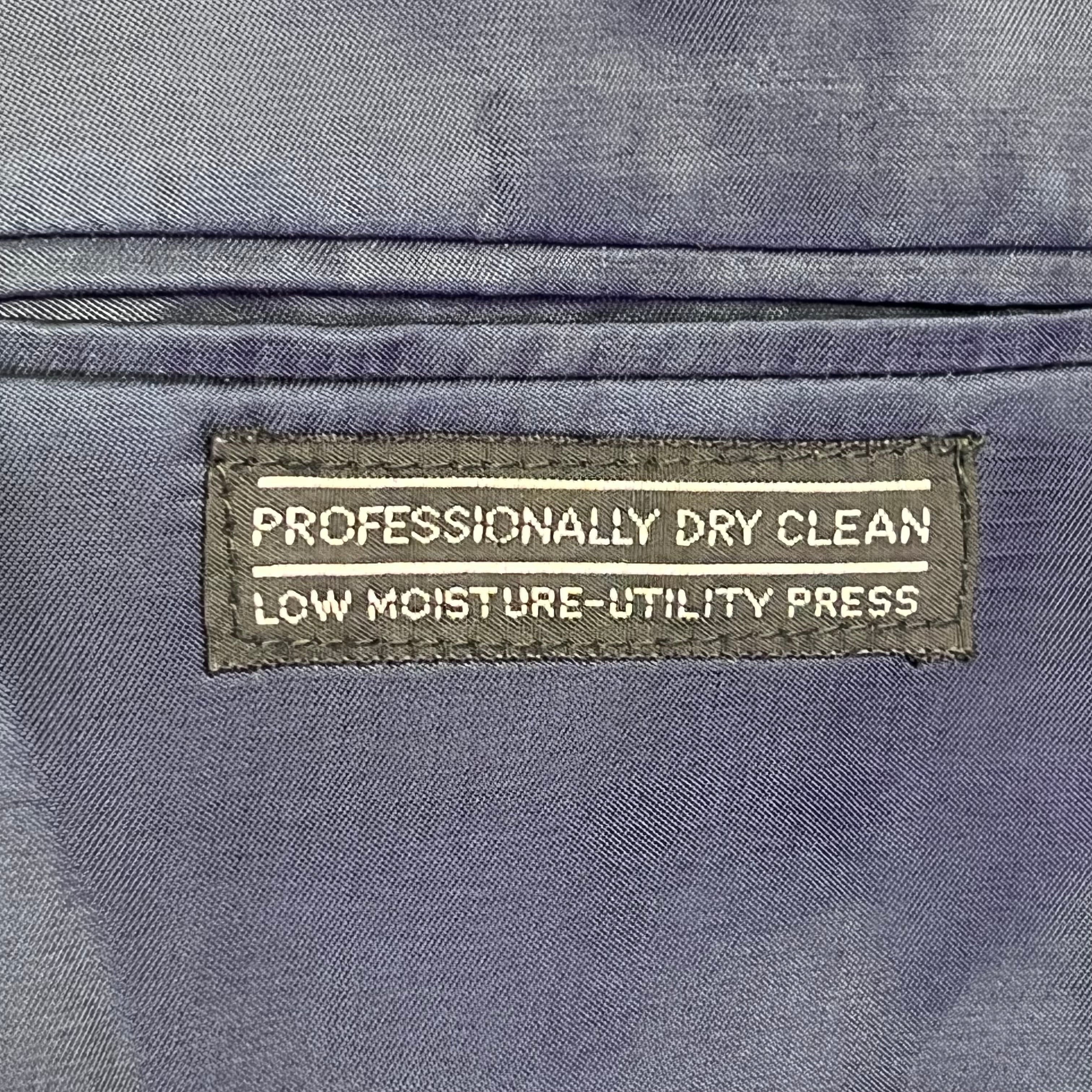 STAFFORD EXECUTIVE 100% Silk Blazer Salt & Pepper  Men's Sz 42R Blue/Black