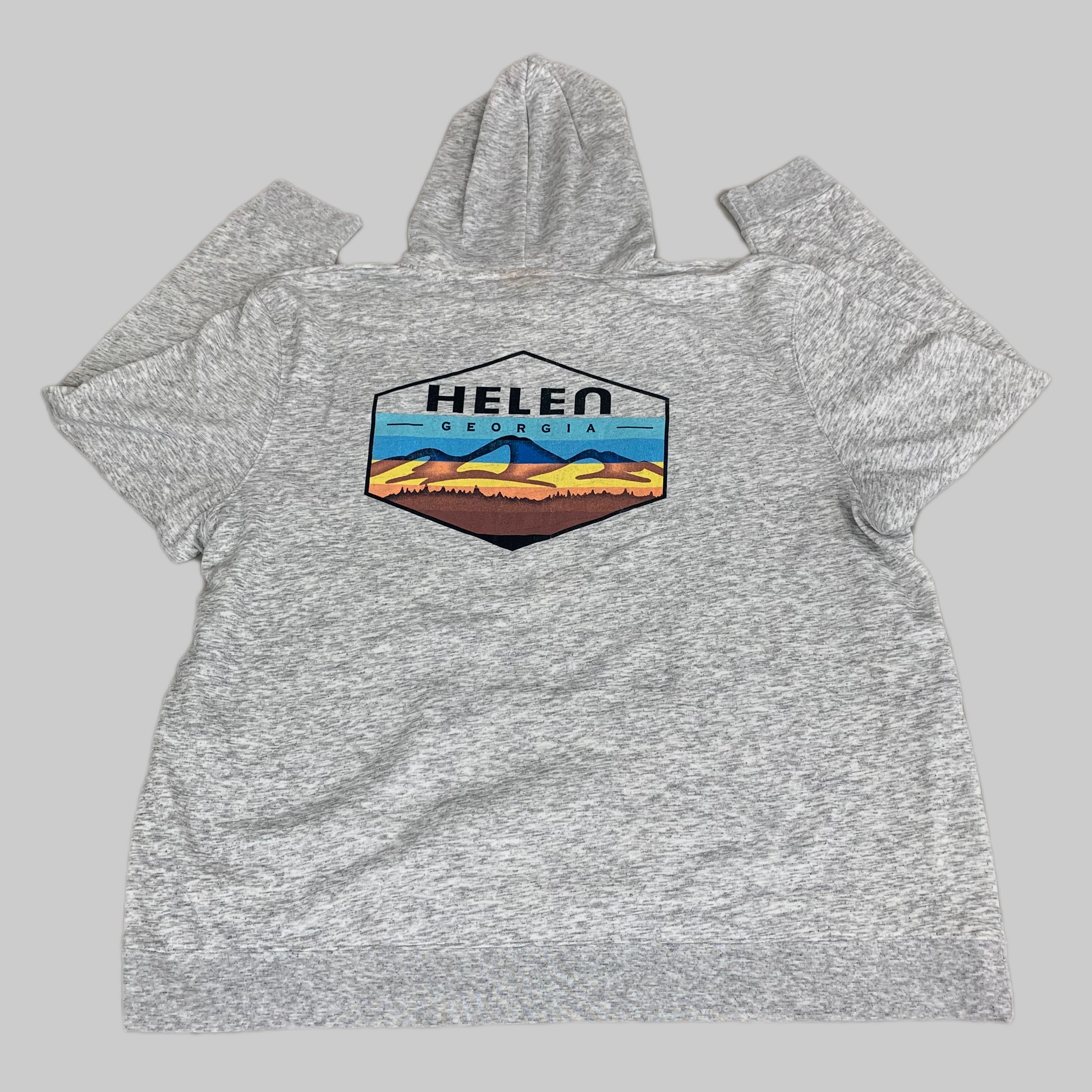 LONEROCK Helen Georgia Tie Hoodie Sz 2XL White/Grey