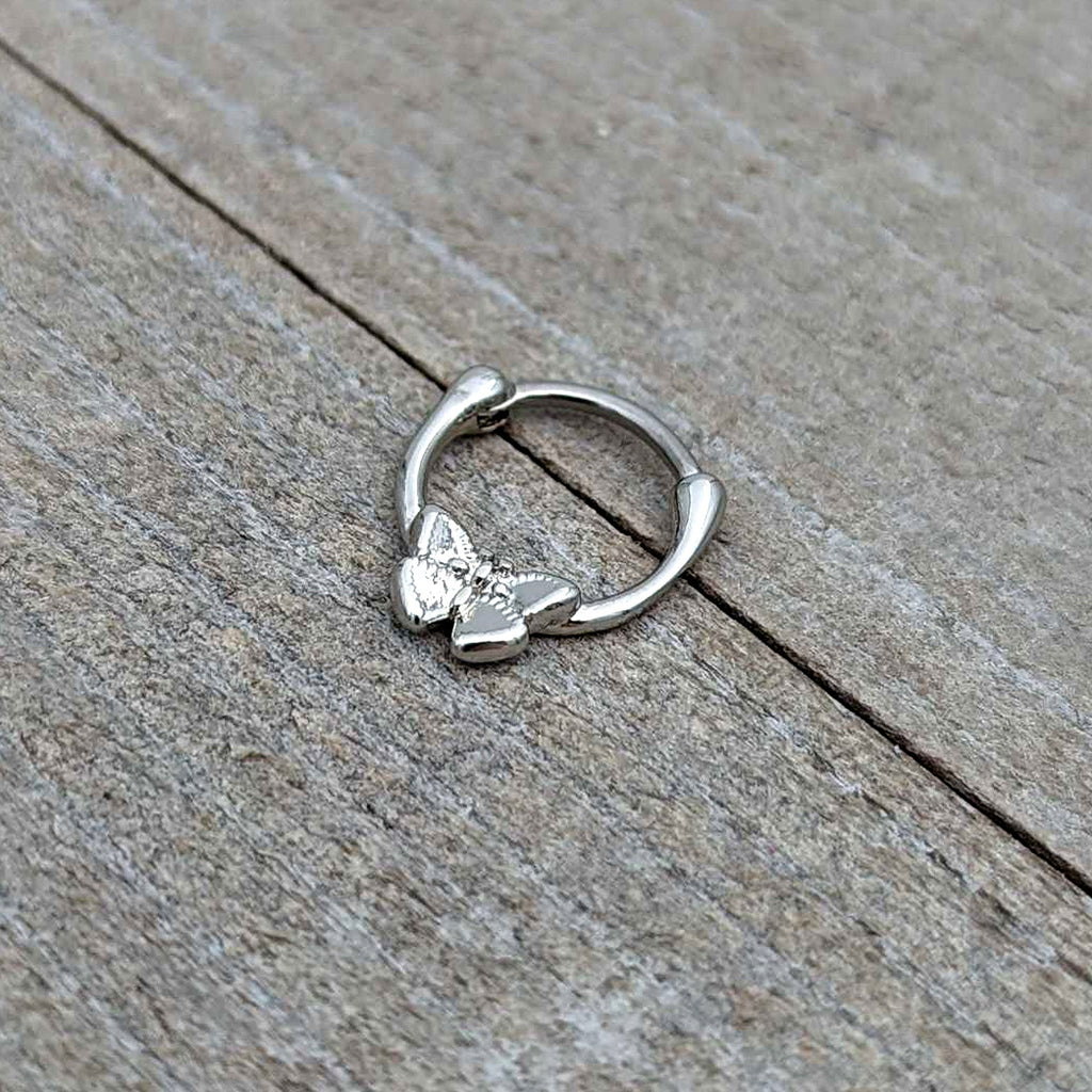 16G 5/16 Simple Textured Butterfly Cartilage Clicker