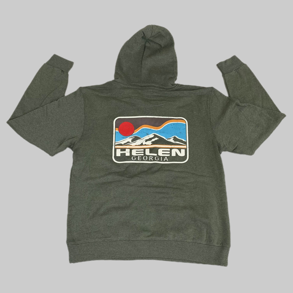 LONEROCK Helen Georgia Tie Hoodie Sz Medium Green