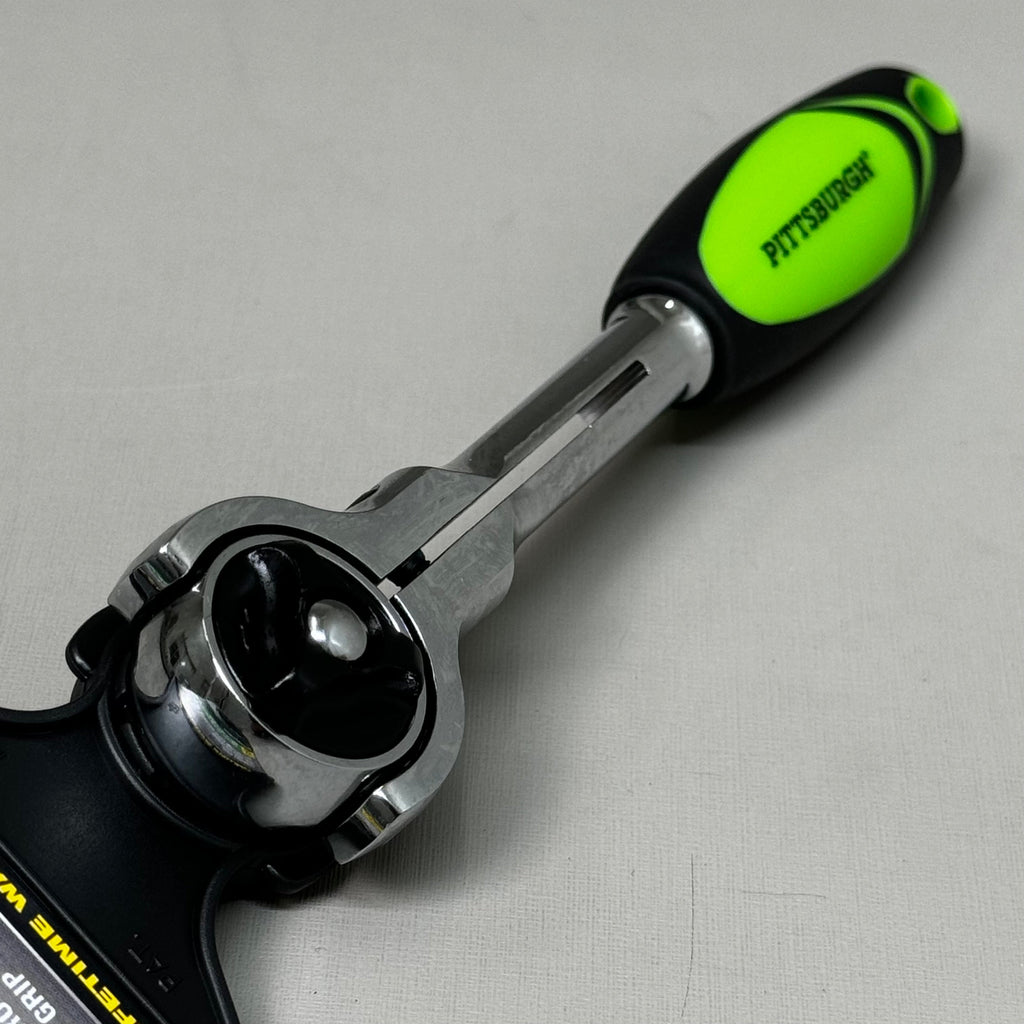 PITTSBURGH AUTOMOTIVE 270° Quick Release Swivel Head Ratchet 1/4" Green 70151