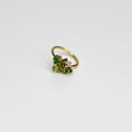 20G 5/16 Green Gem Gold Tone Butterfly Grapes Nose Hoop