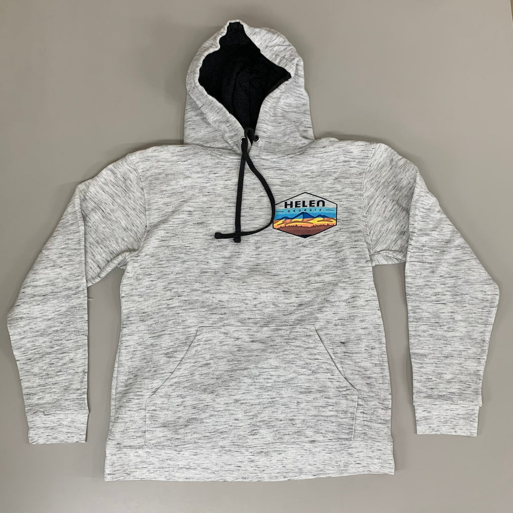 LONEROCK Helen Georgia Tie Hoodie Sz Medium White/Grey