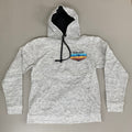 LONEROCK Helen Georgia Tie Hoodie Sz Medium White/Grey