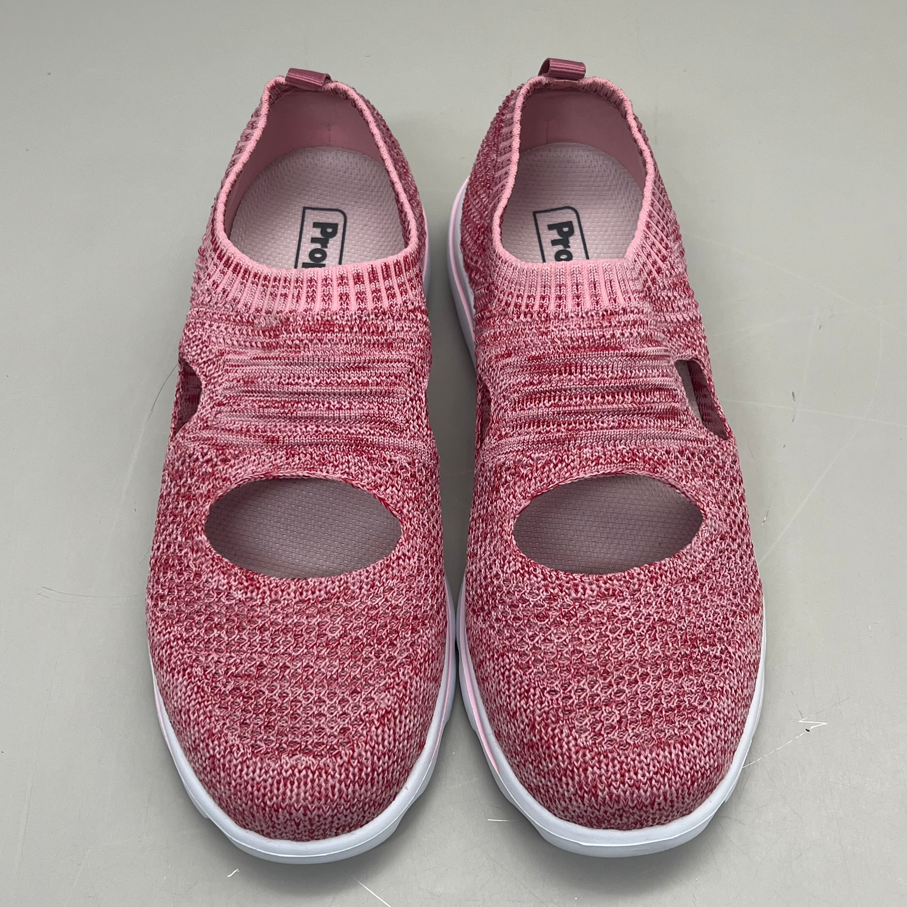 PROPET Travel Activ Avid Knit Shoe Women's Sz 8.5 X WIDE (2E) Pink/Red WAT064M