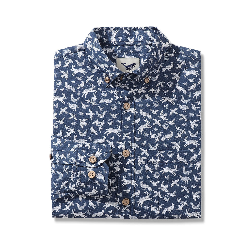 Men's Hawaiian Shirt Island Daydream Cotton Button-down Long Sleeve Aloha Shirt By Sun