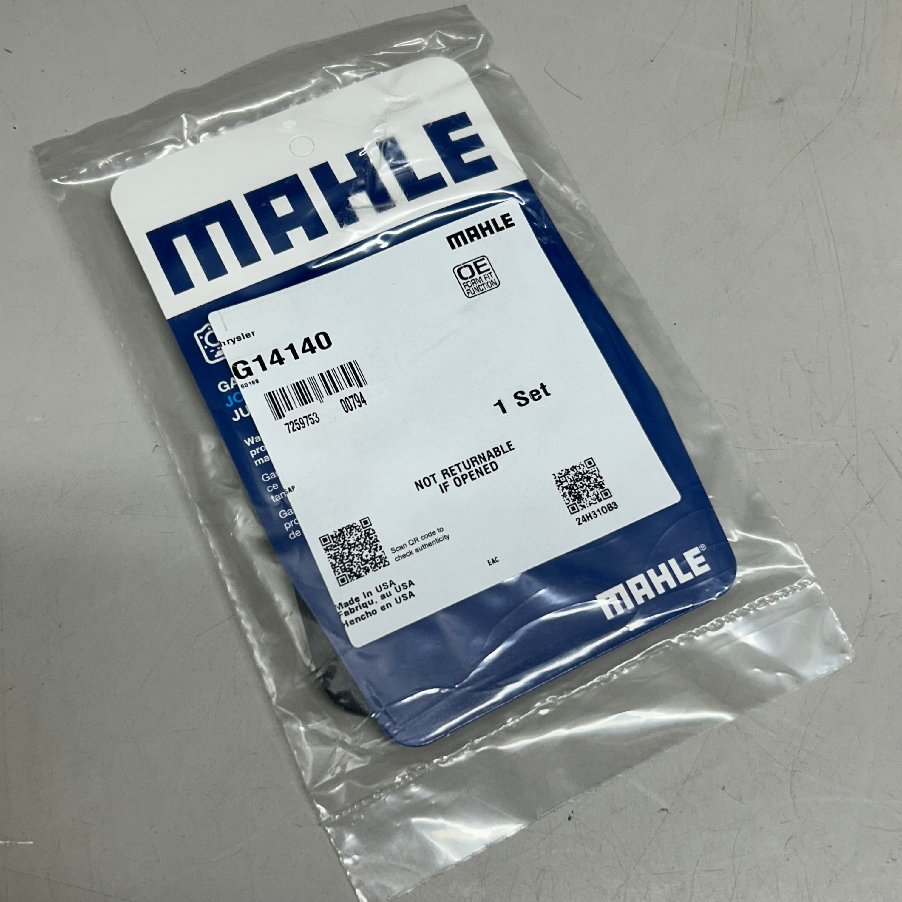 MAHLE Carburetor Mounting Gasket For Chrysler, Dodge & Plymouth G14140