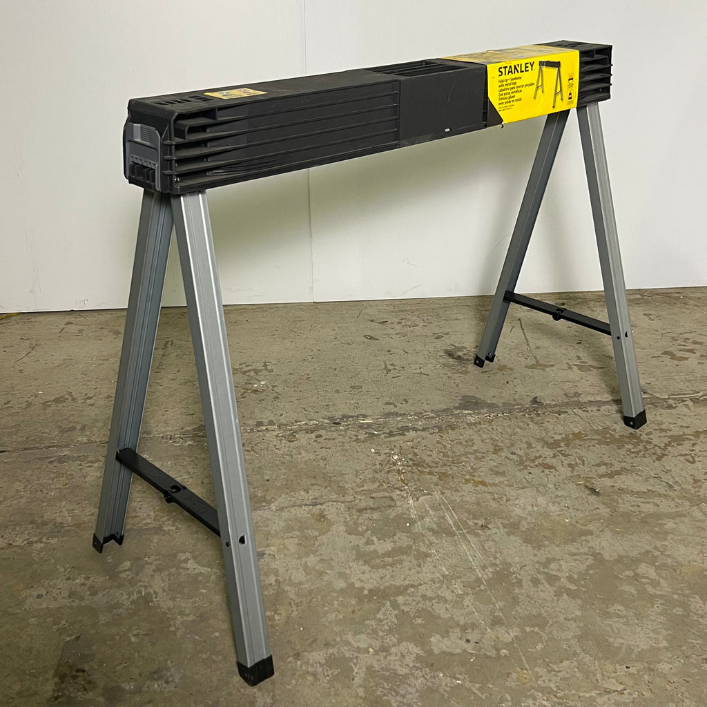 STANLEY Foldup Sawhorse W/ Metal Legs 40" L x 30.5" H ,STST11151 Black & Yellow
