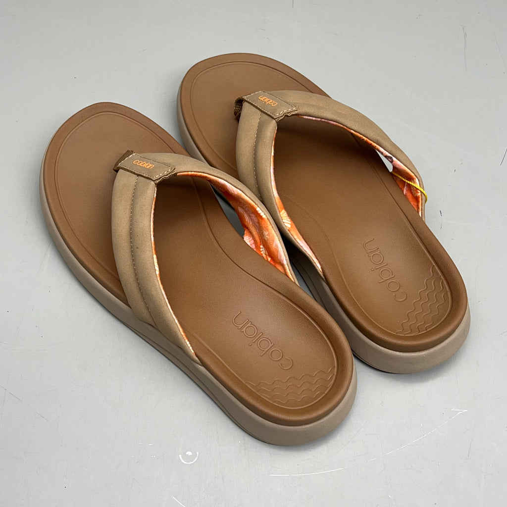 COBIAN Darby Synthetic Suede Strap Sandals Women's Sz 10, EU 41 Tan DAR24-230-10