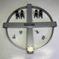 PENTAGON 55 Gallon Drum Dolly W/ Hardware 26.5" x 26.5" Gray 83-DT5493 5042
